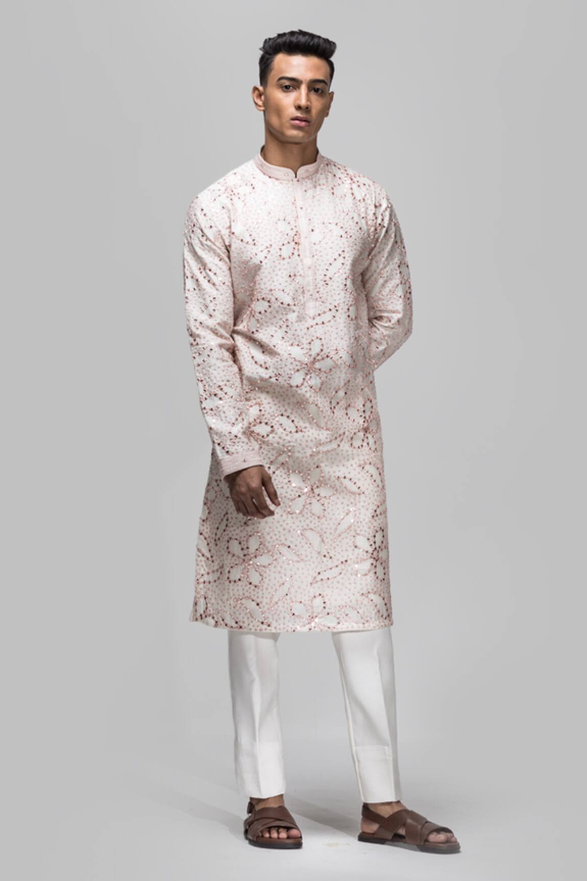 Asuka Chanderi Silk Embroidered Kurta Set