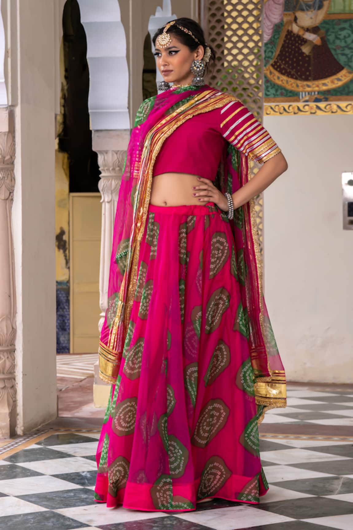 Gulabo Jaipur Chanchal Geometric Print Skirt Set