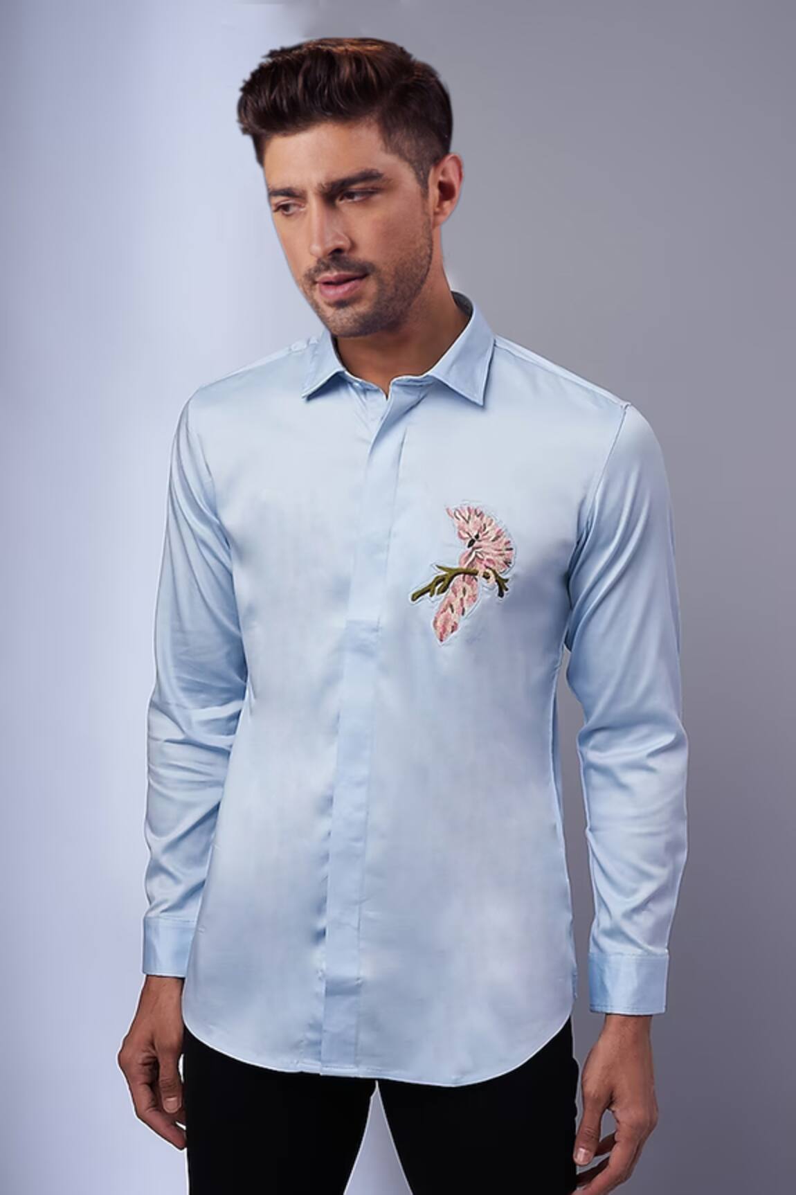 SAMMOHAN CEREMONIAL Placement Abstract Embroidered Shirt
