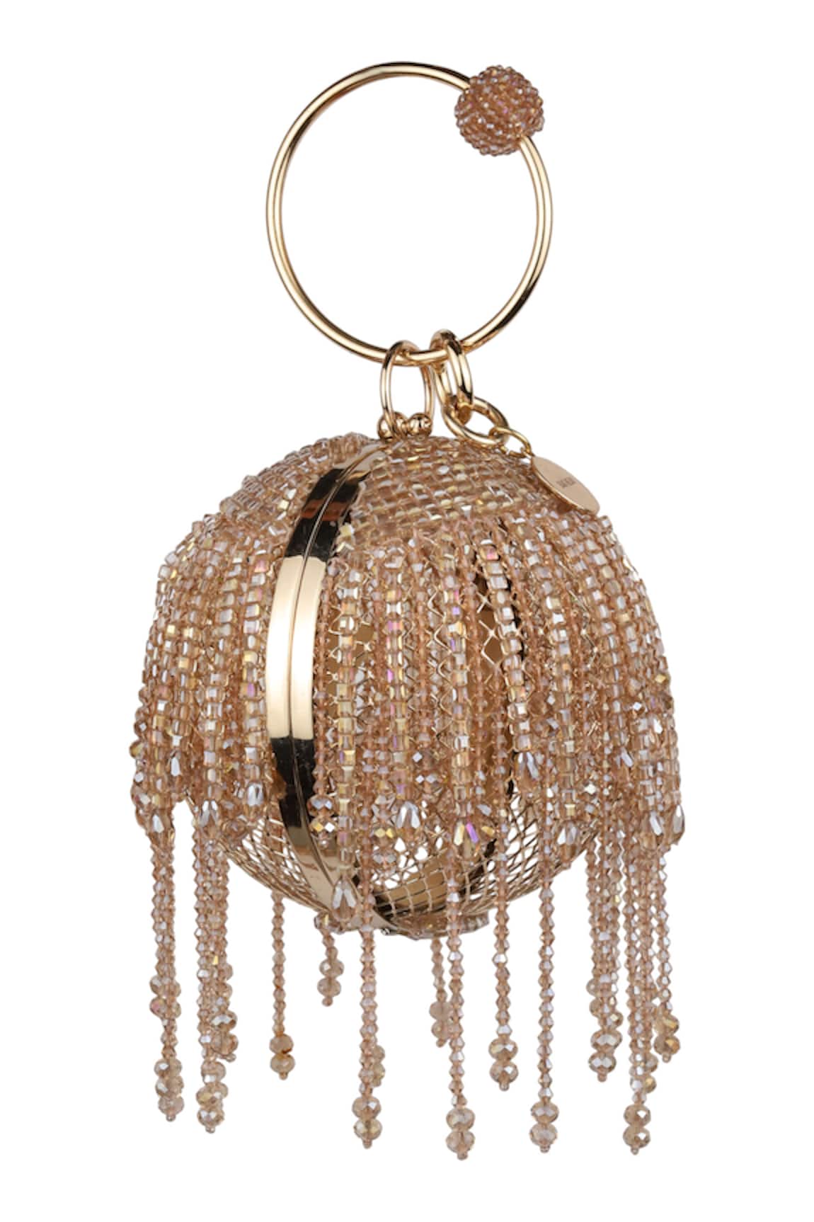 Bag Head Crystal Embellished Small Ball Bag