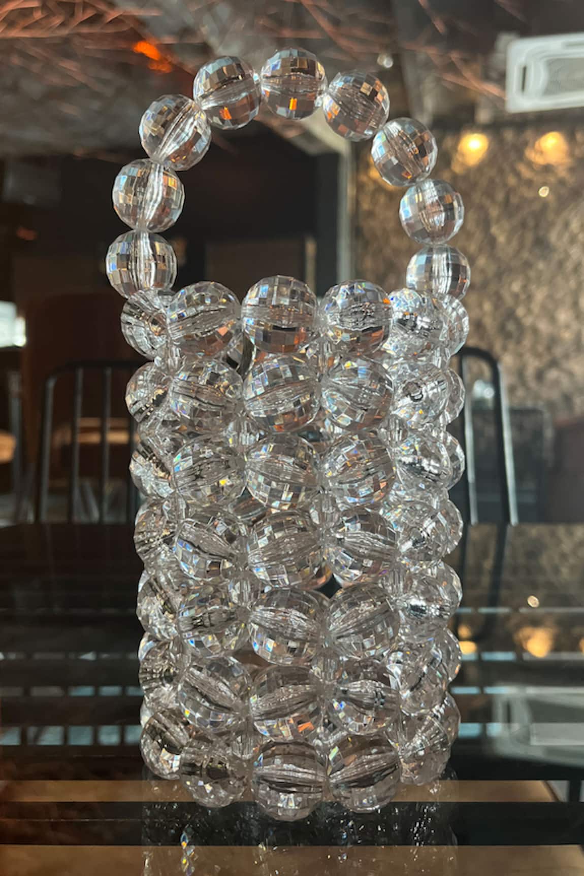 Bag Head Transparent Crystal Bucket Bag