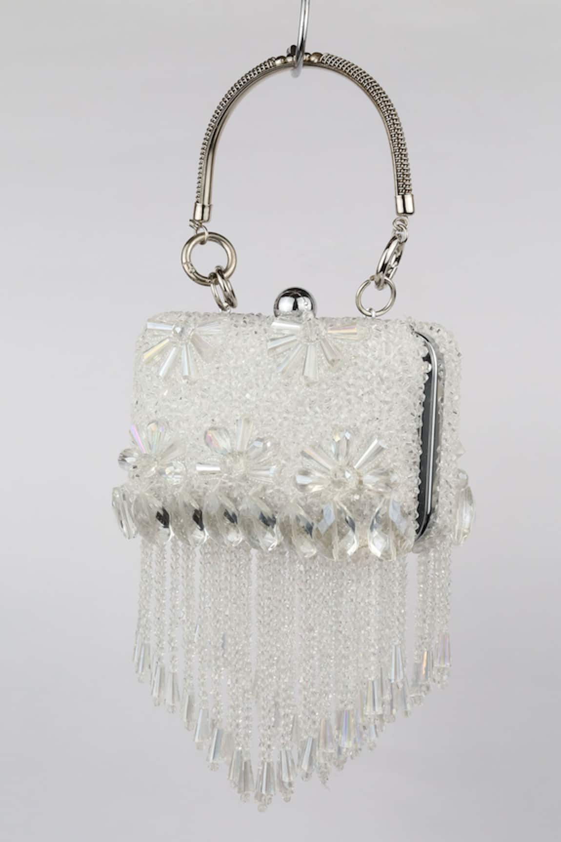 BAG HEAD Clear Crystal Tasselled Bag