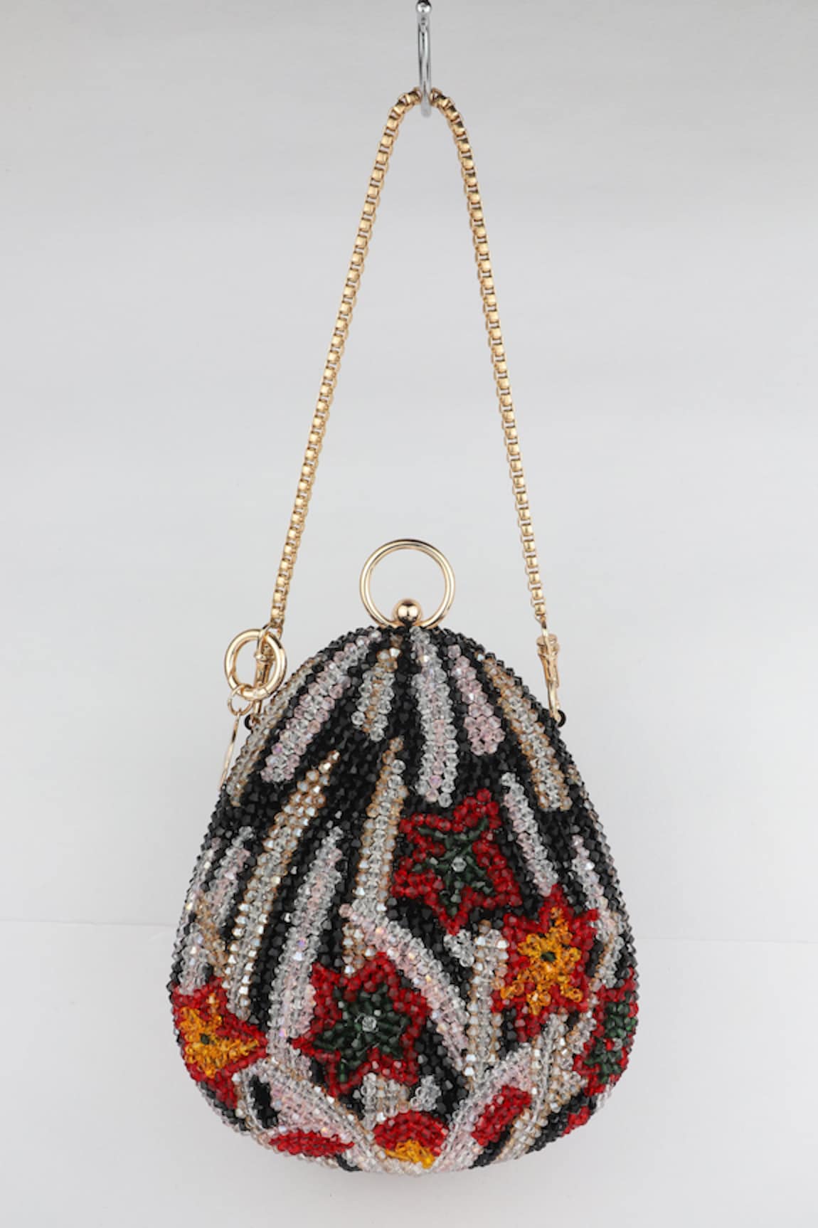 BAG HEAD Floral Crystal Embellished Bag