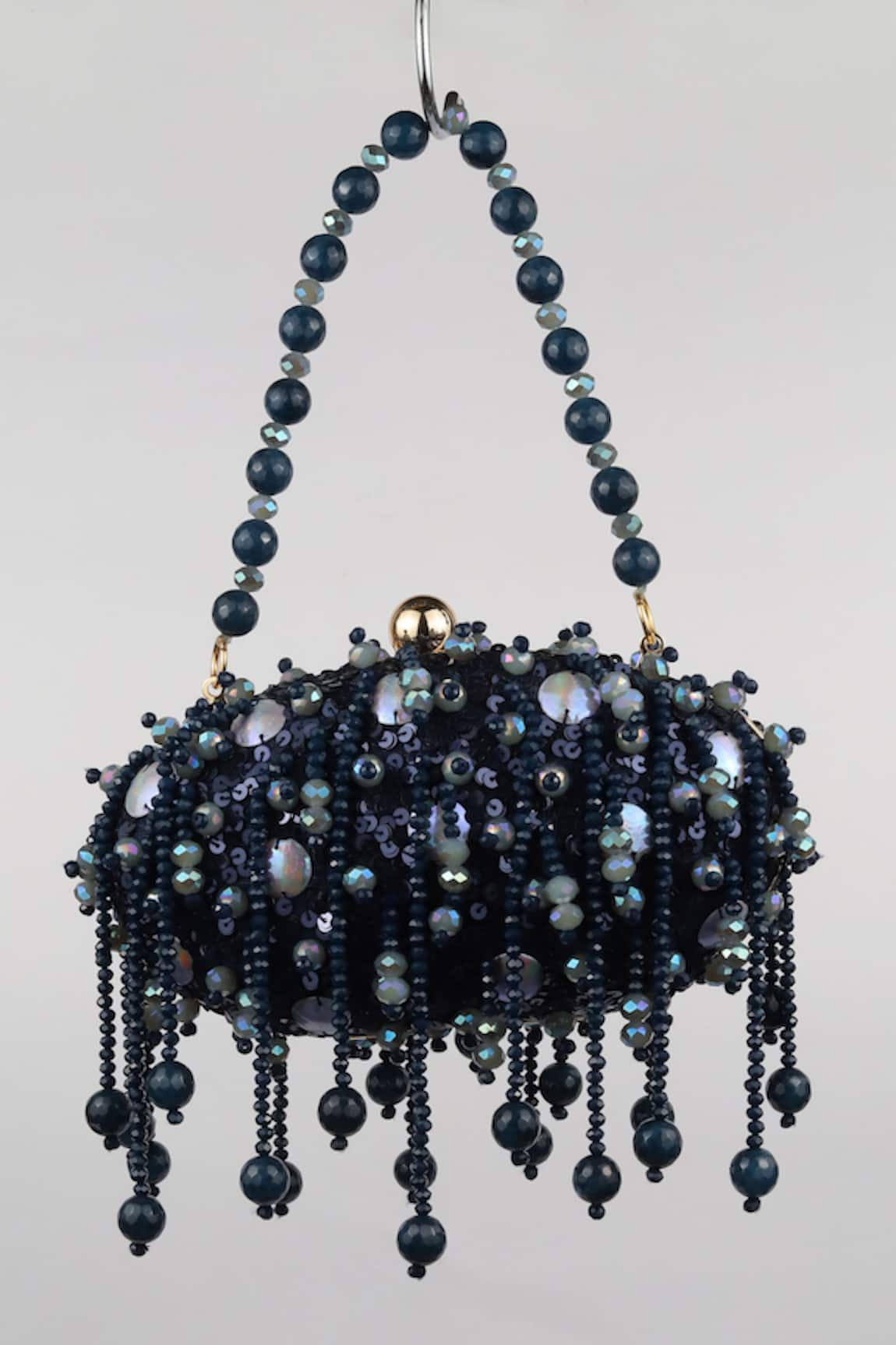 BAG HEAD Abstract Semi Precious Stone Embellished Bag