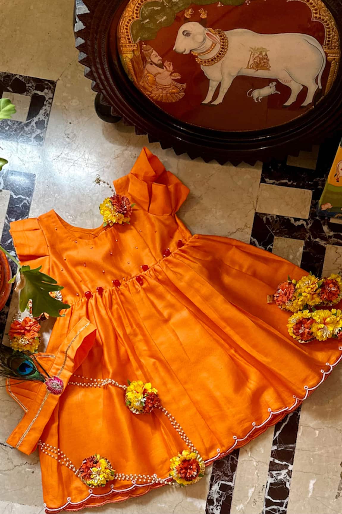 Rage Attire-Sweta Saria Meera Yoke Embroidered Dress With Mukut