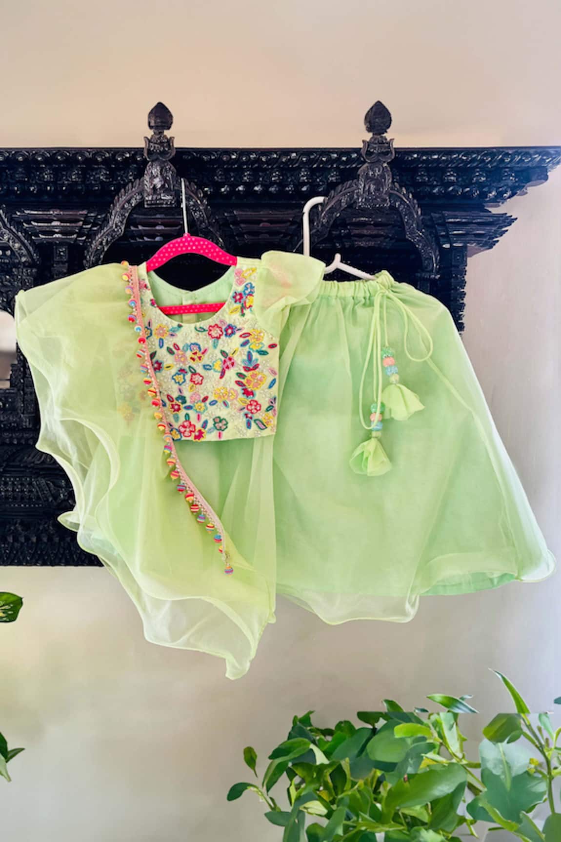 Rage Attire-Sweta Saria Enchanted Blossom Embellished Blouse Lehenga Set