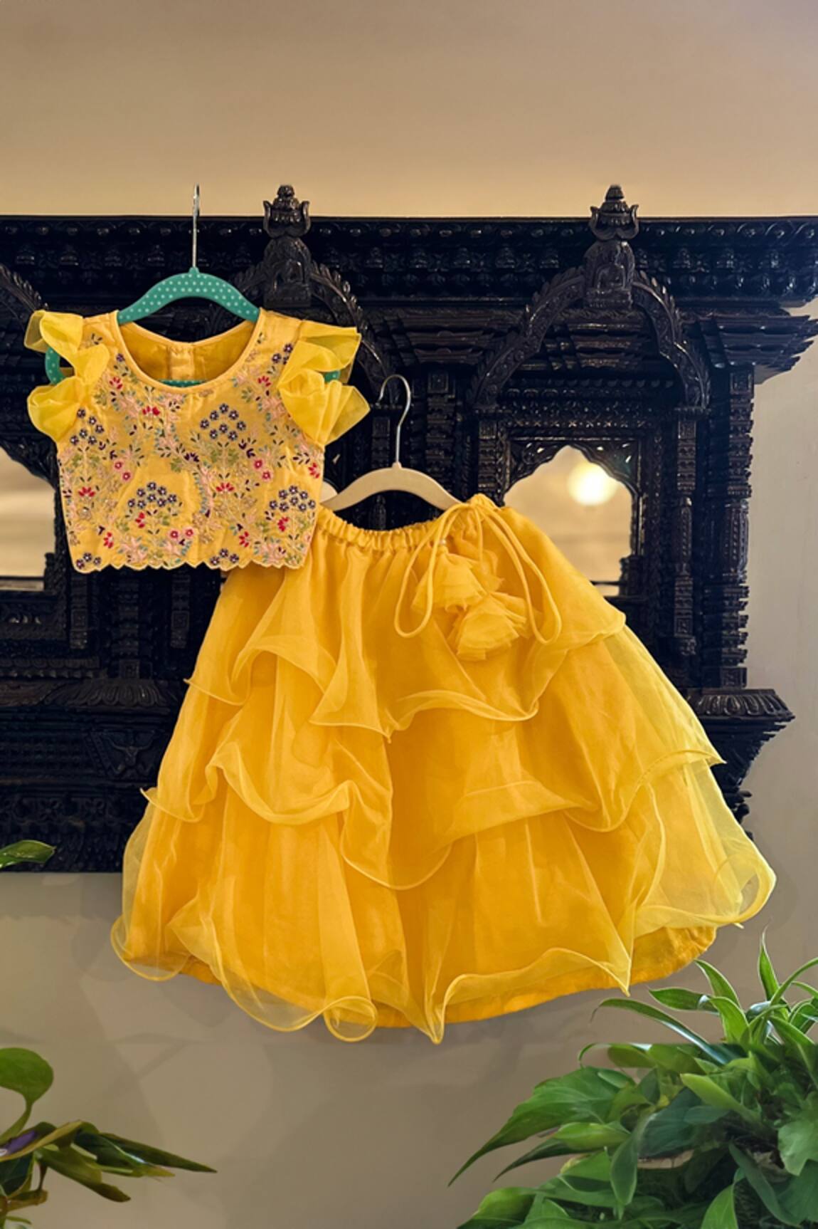 Rage Attire-Sweta Saria Layered Lehenga With Resham Embroidered Blouse