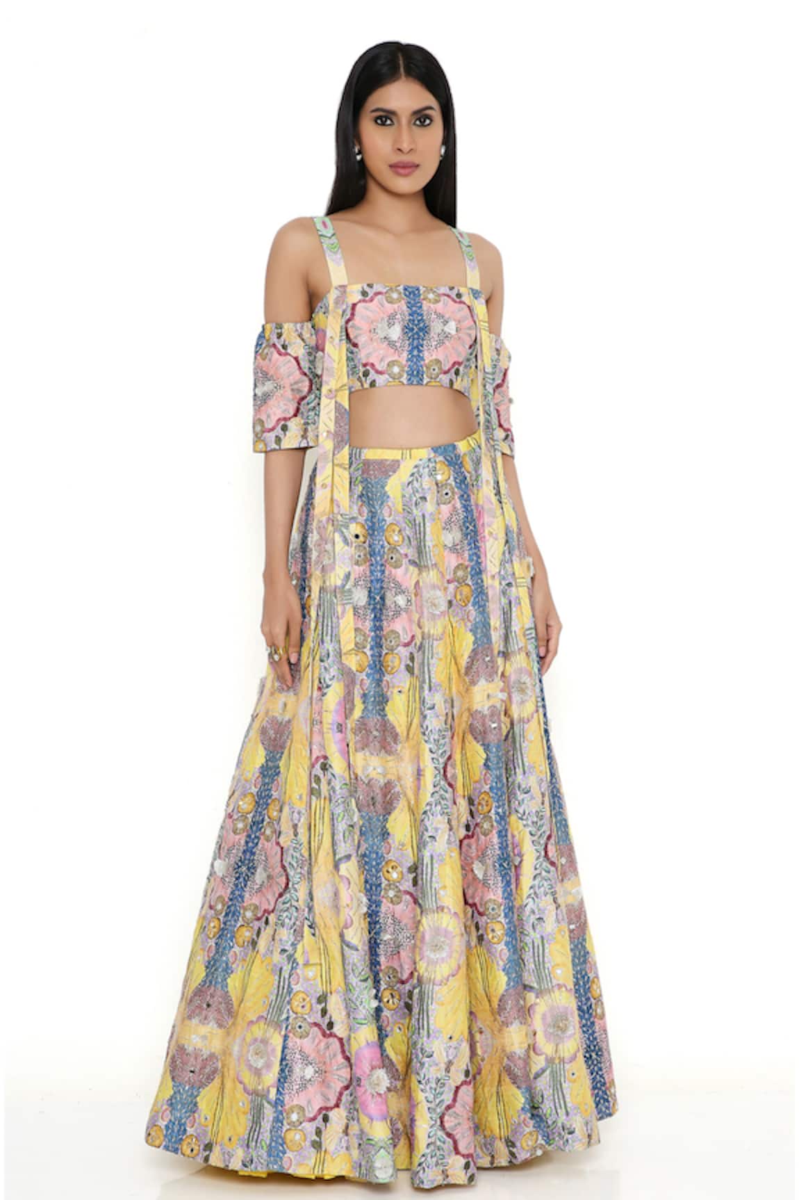 Payal Singhal Floral Print Blouse & Lehenga Set 