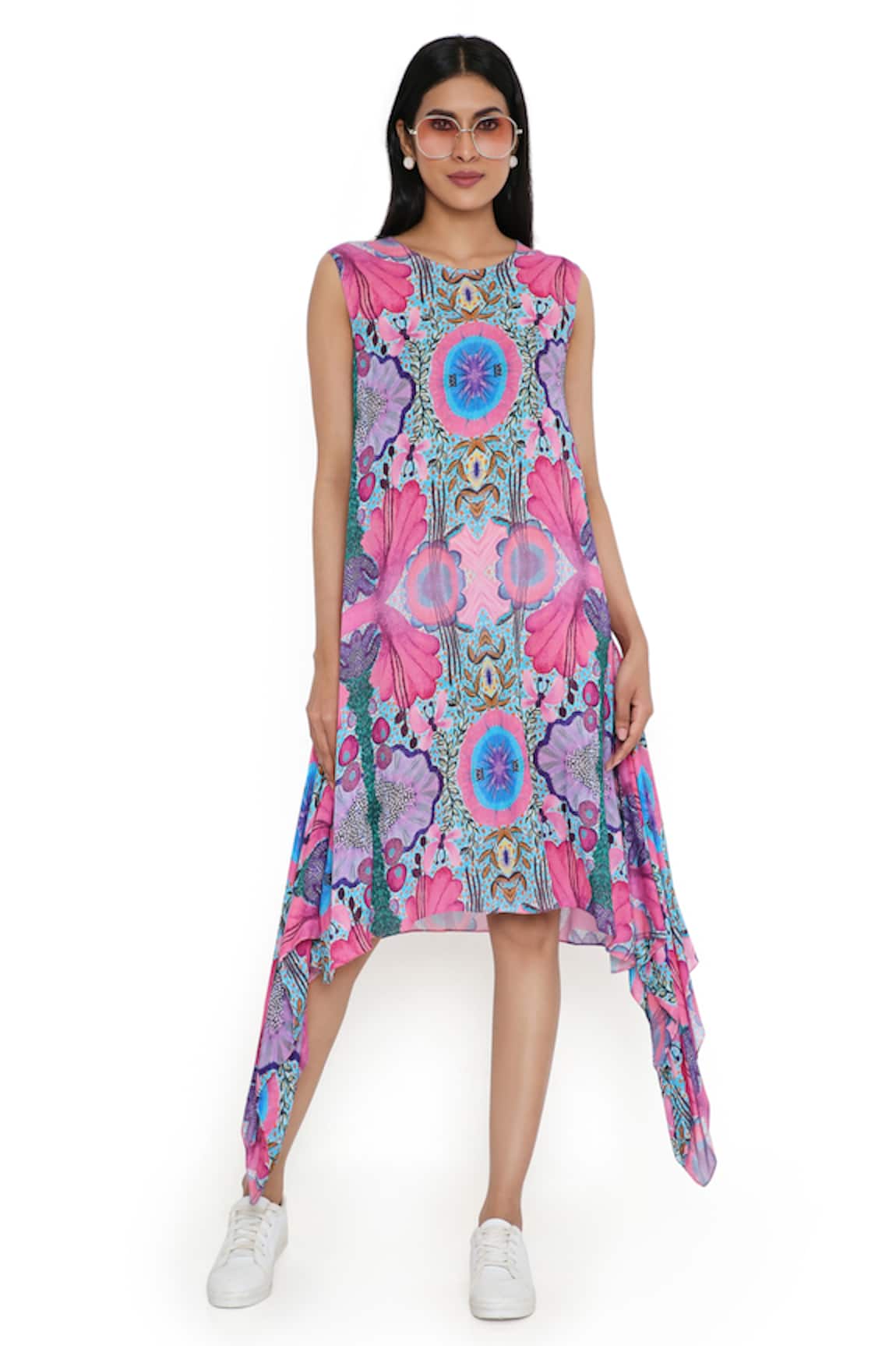 PS Pret by Payal Singhal Enchanted Print Asymmetric Dress