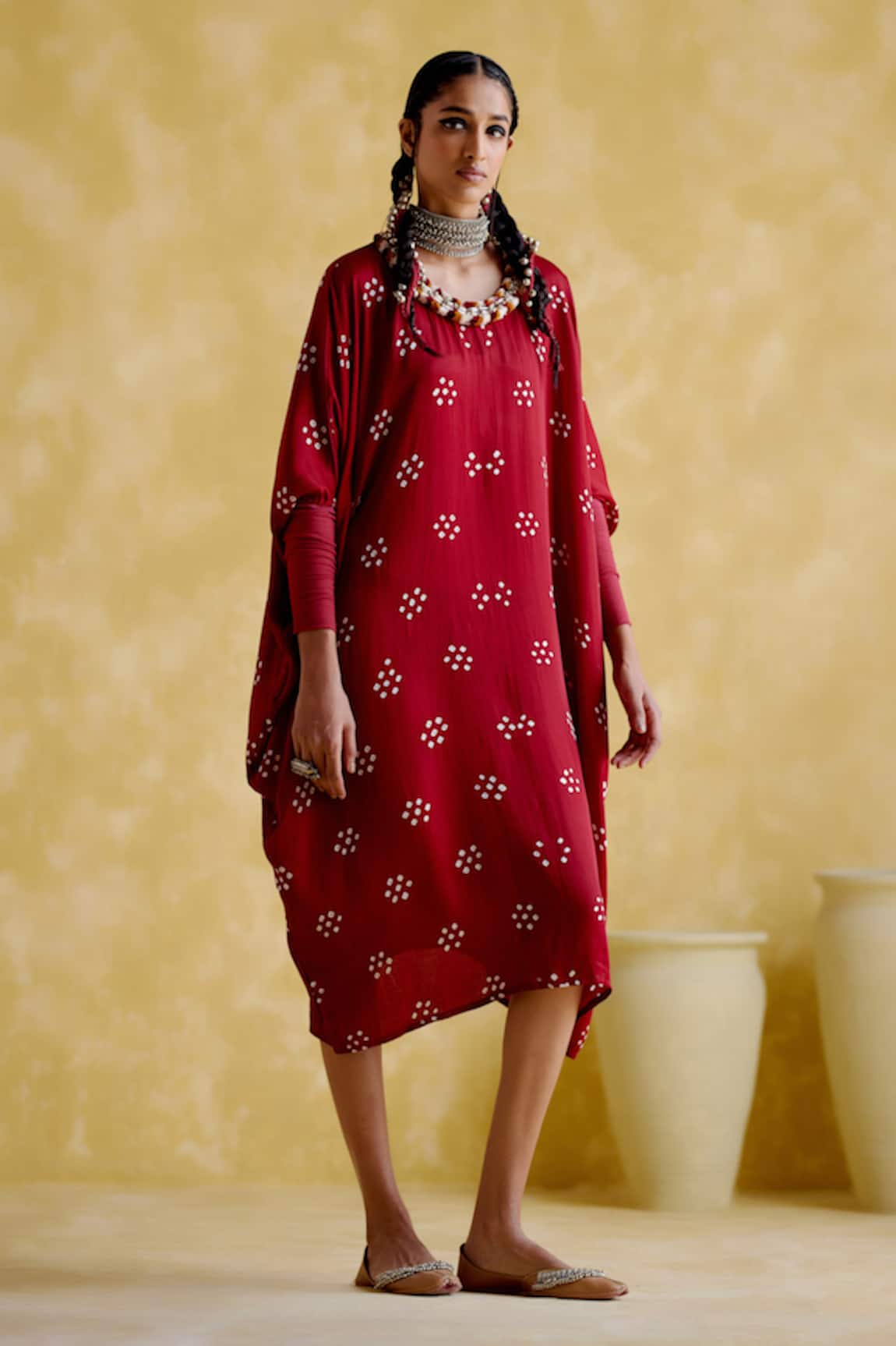 5elements Annapoorna Bandhani Pattern Kaftan