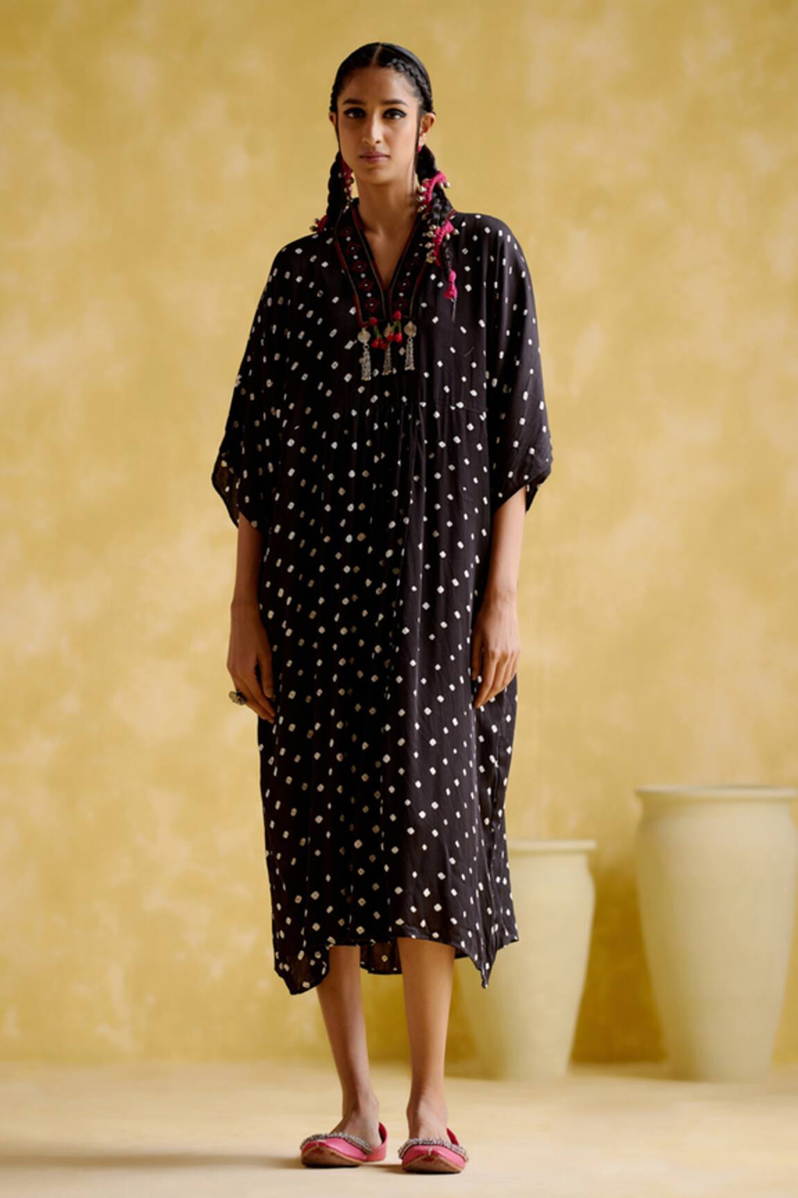 5elements Devadarsana Flared Sleeve Handcrafted Kaftan