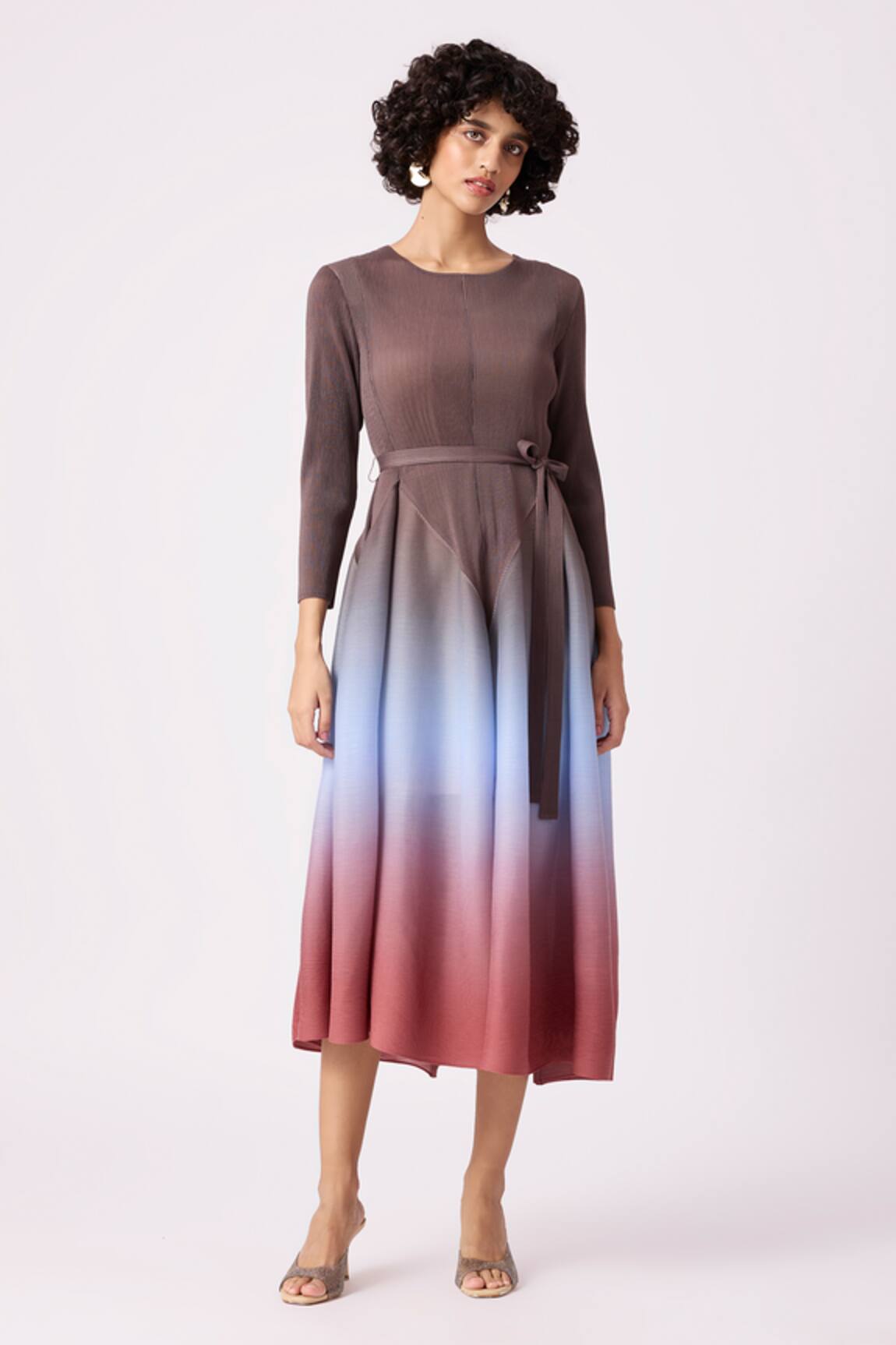 Scarlet Sage Isabella Pleated Midi Dress