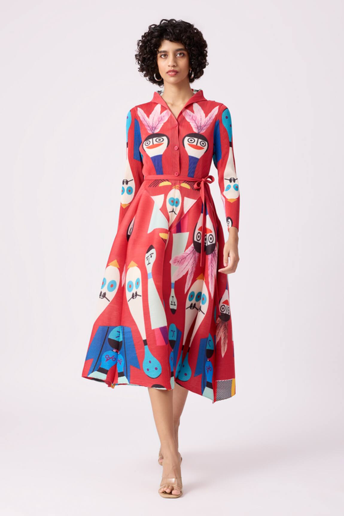Scarlet Sage Peplum Printed Shirt Dress