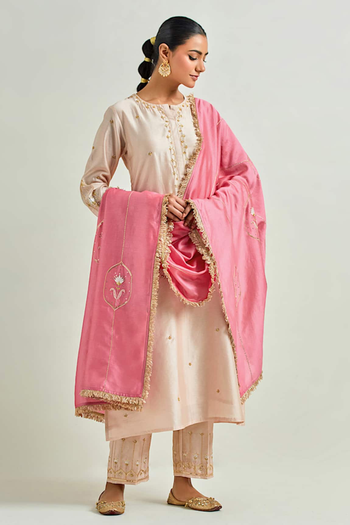 Anantaa By Roohi Scattered Floret Embroidered Kurta Set