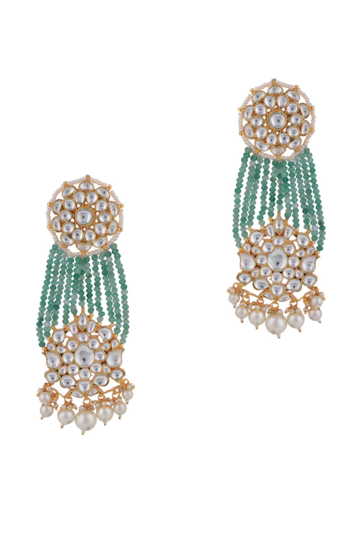 Riana Jewellery Beads Pearls Embellished Earrings