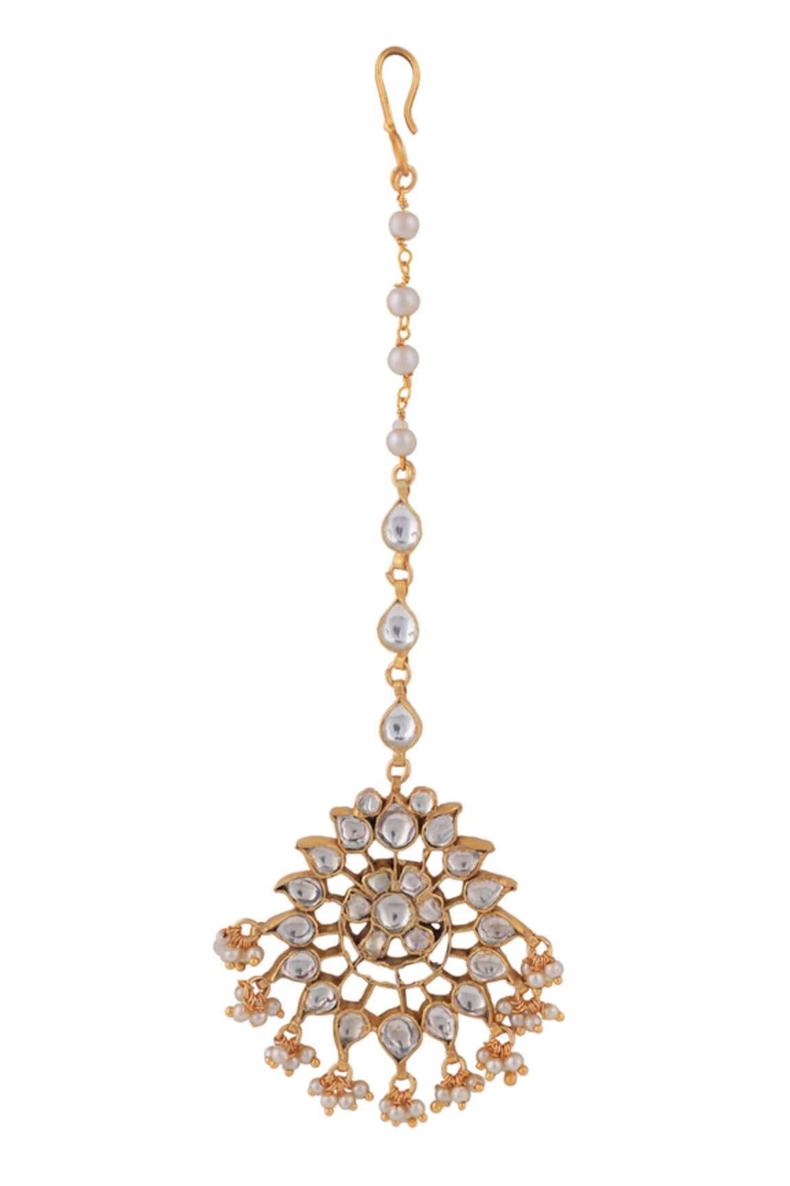 Riana Jewellery Stone Embellished Maangtikka