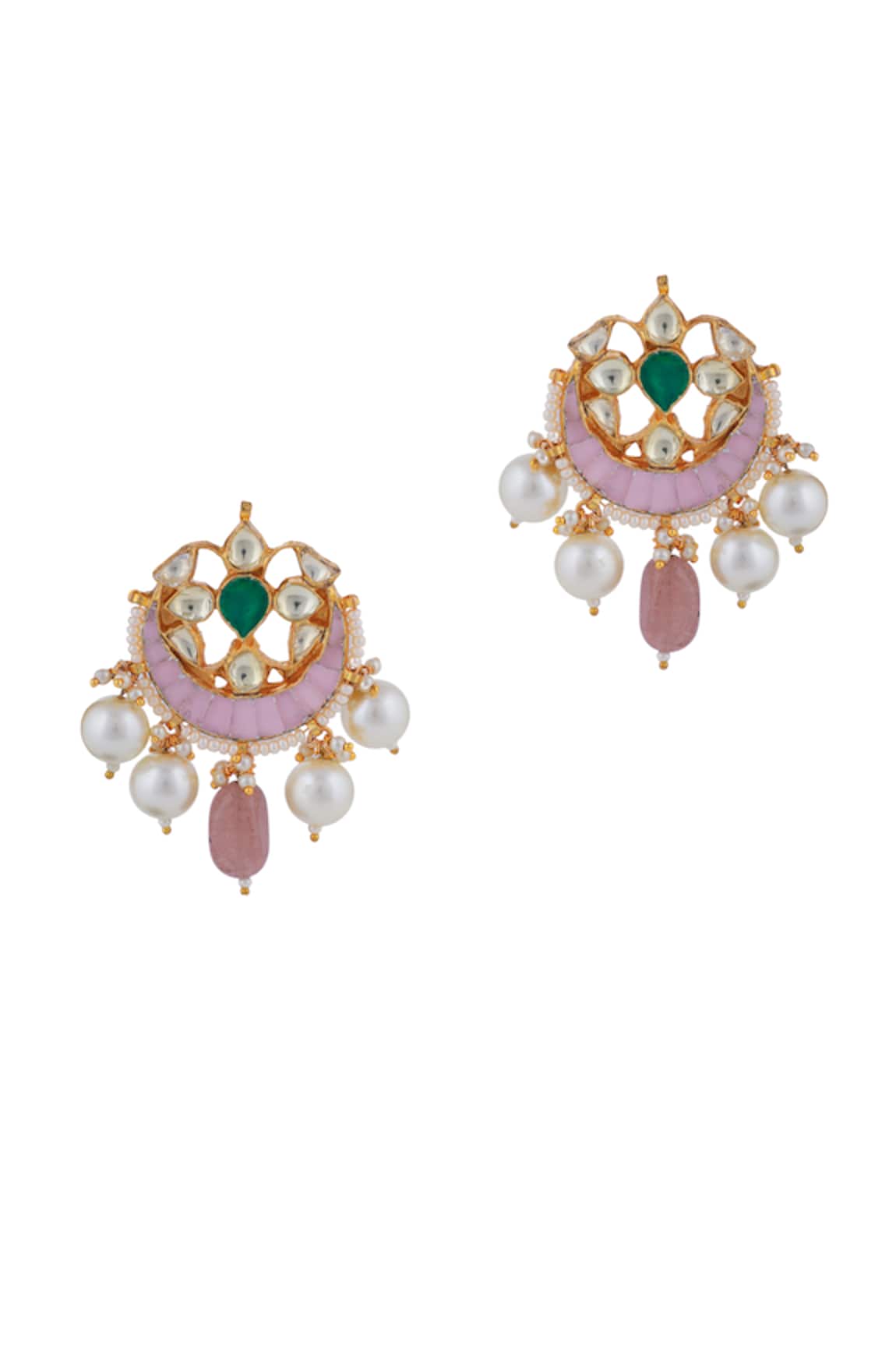 Riana Jewellery Pearl Beads Embellished Earrings