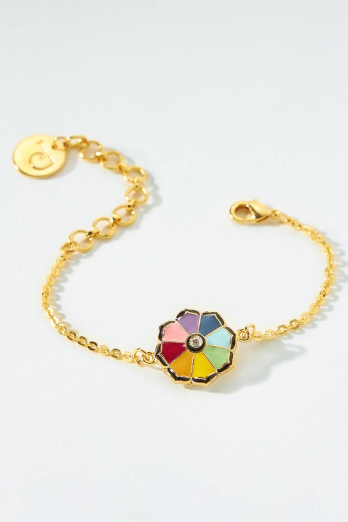 PRERTO Multi Color Fleur Charm Handmade Bracelet