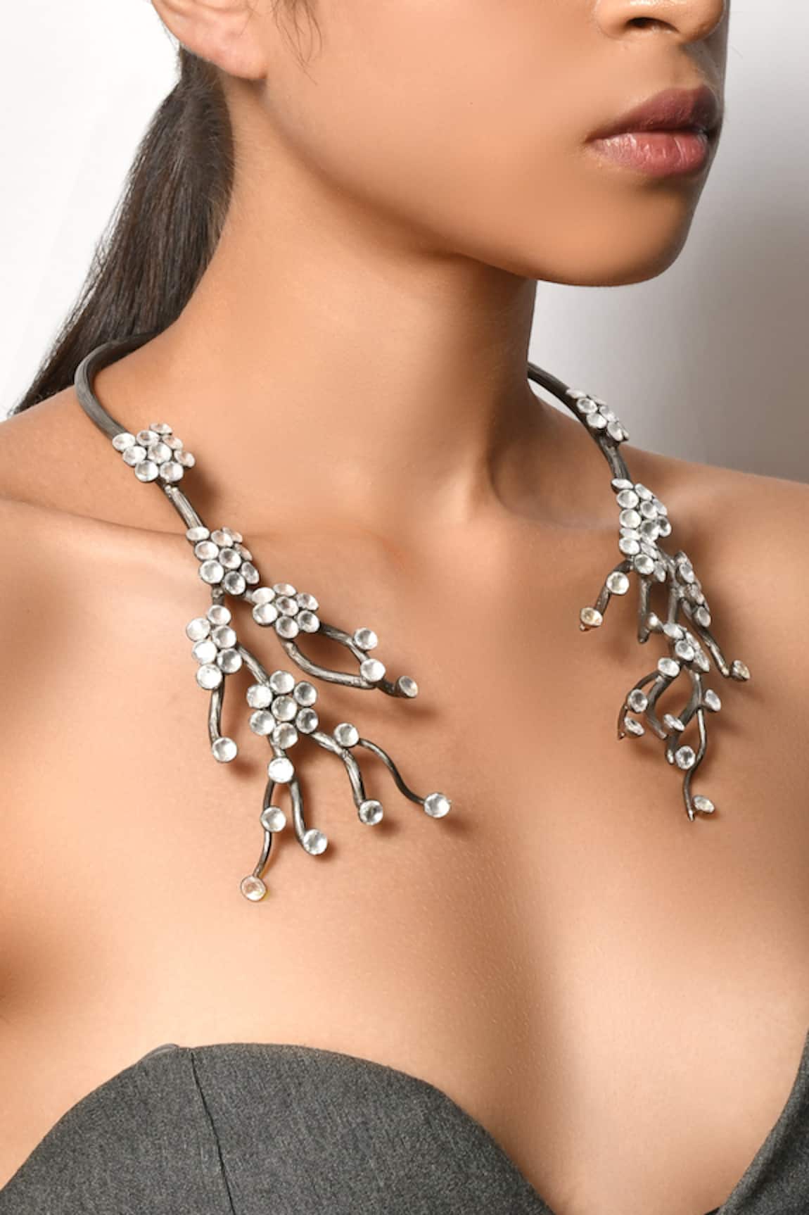 Zaza By Somya Zircon Embellished Necklace