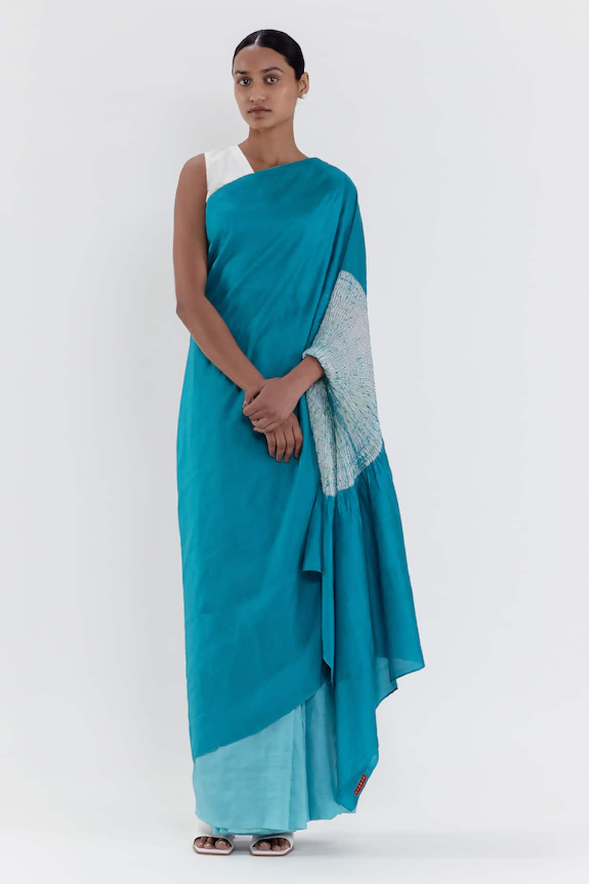 Studio Medium Shibori Pattern Saree With Running Blouse