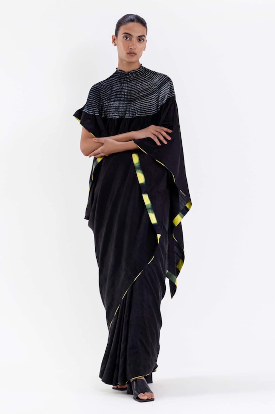 Studio Medium Pre-Draped Kaftan Saree With Running Blouse