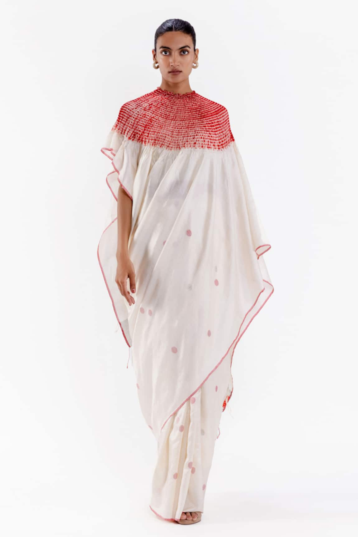 Studio Medium Draped Shibori Saree With Running Blouse