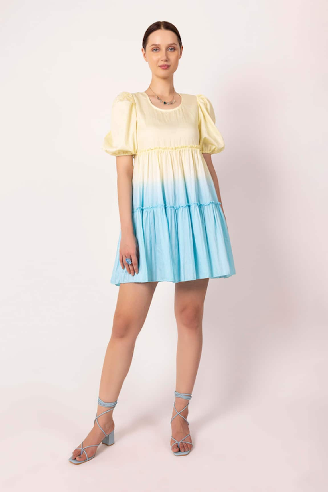 SHIMONA Iris Short Tiered Dress