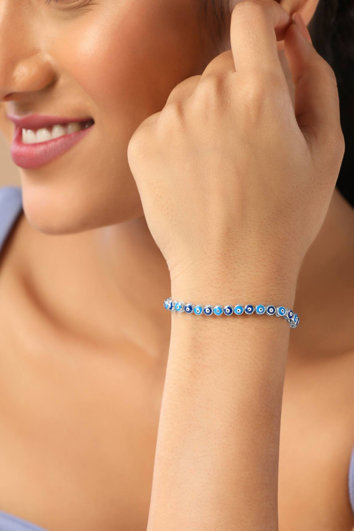 Curio Cottage Charms Of Evil Eye Enamelled Bracelet