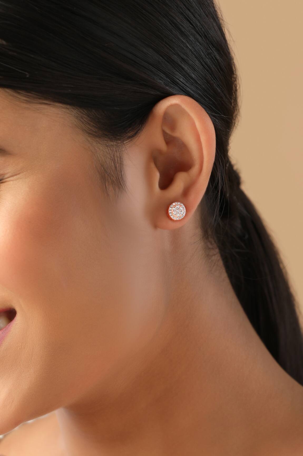 Curio Cottage Studded Circular Shaped Sunrise Earrings