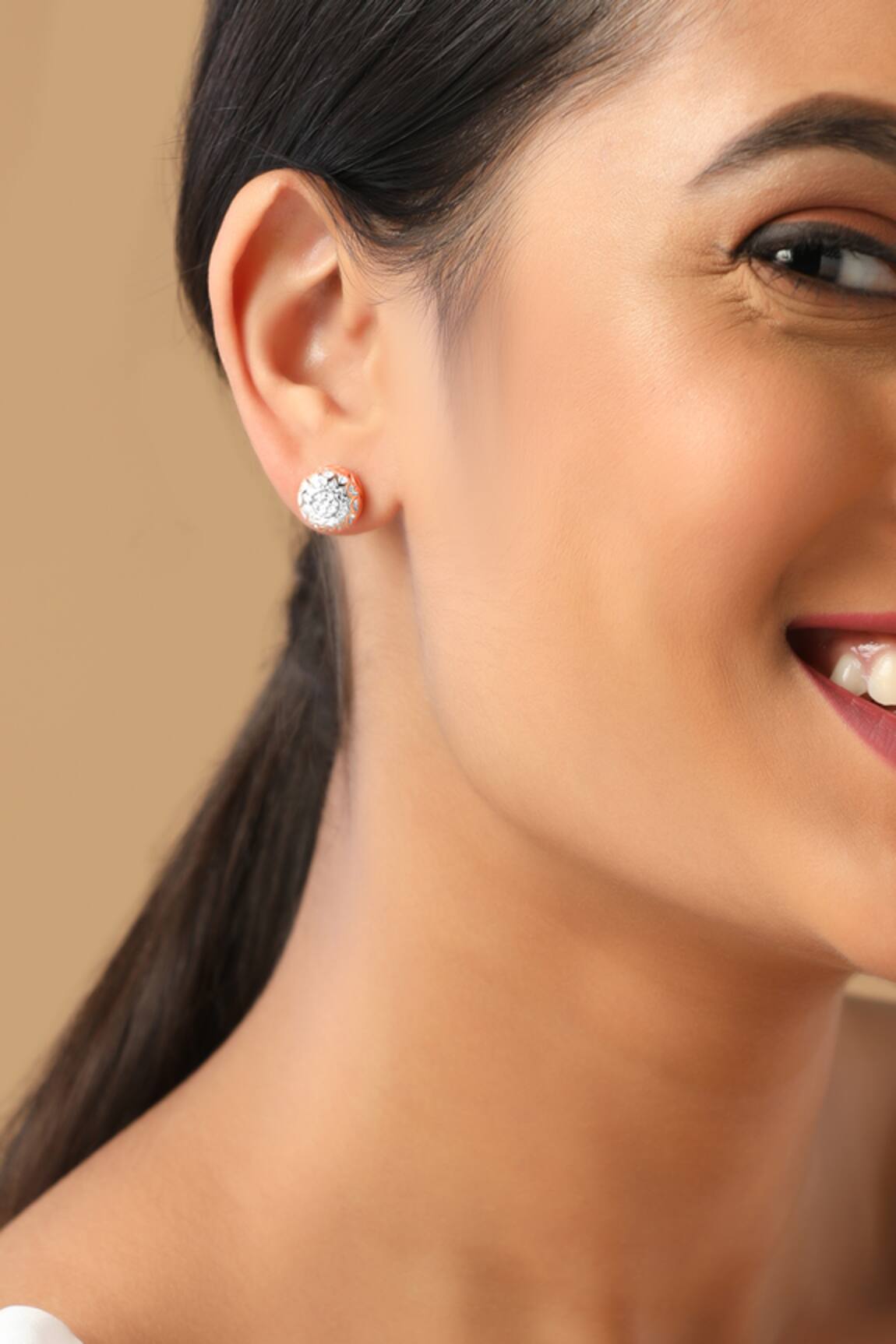 Curio Cottage Circular Shaped Sunrise Studded Earrings