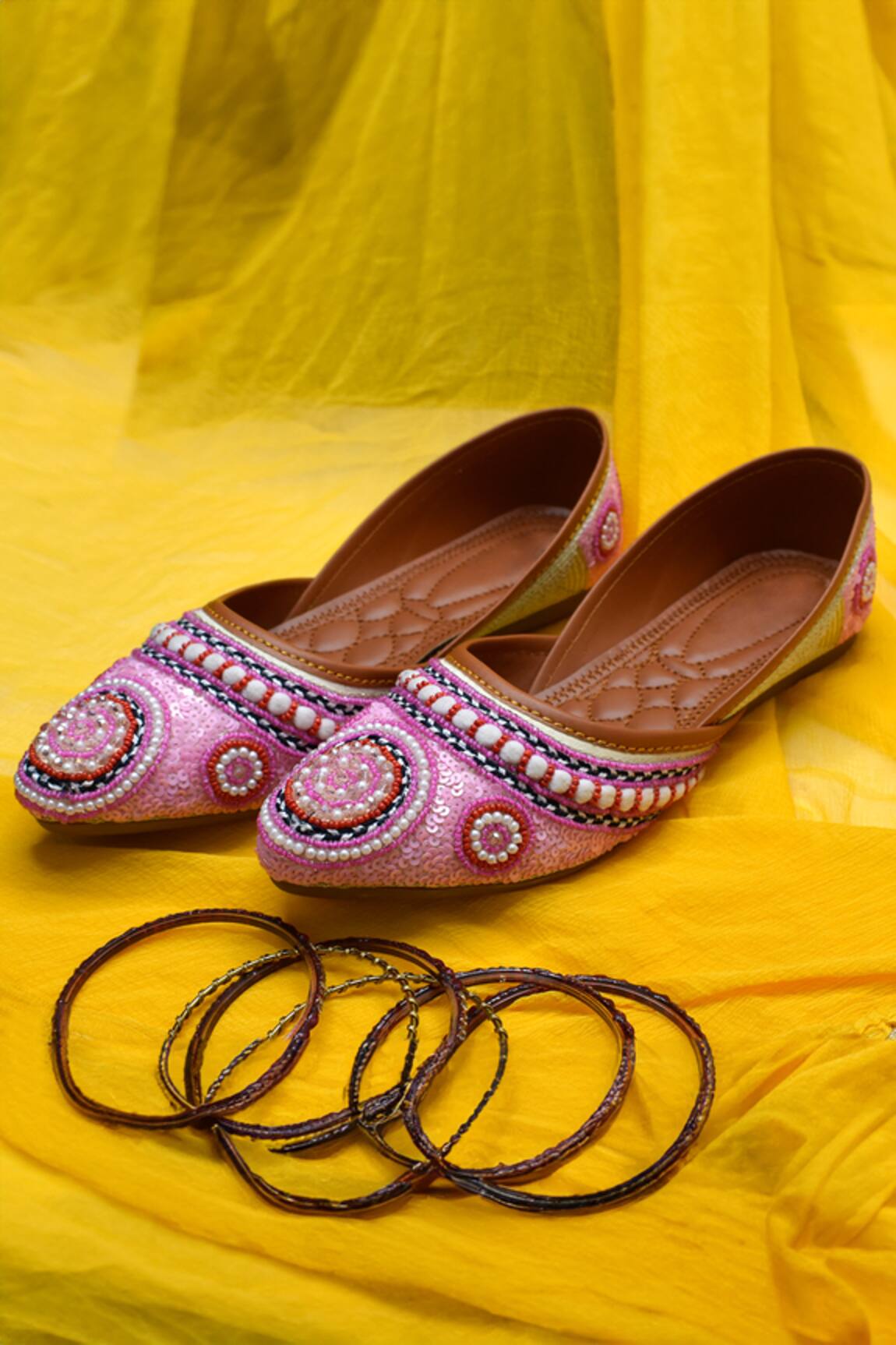 Yassio Delia Embroidered Mules