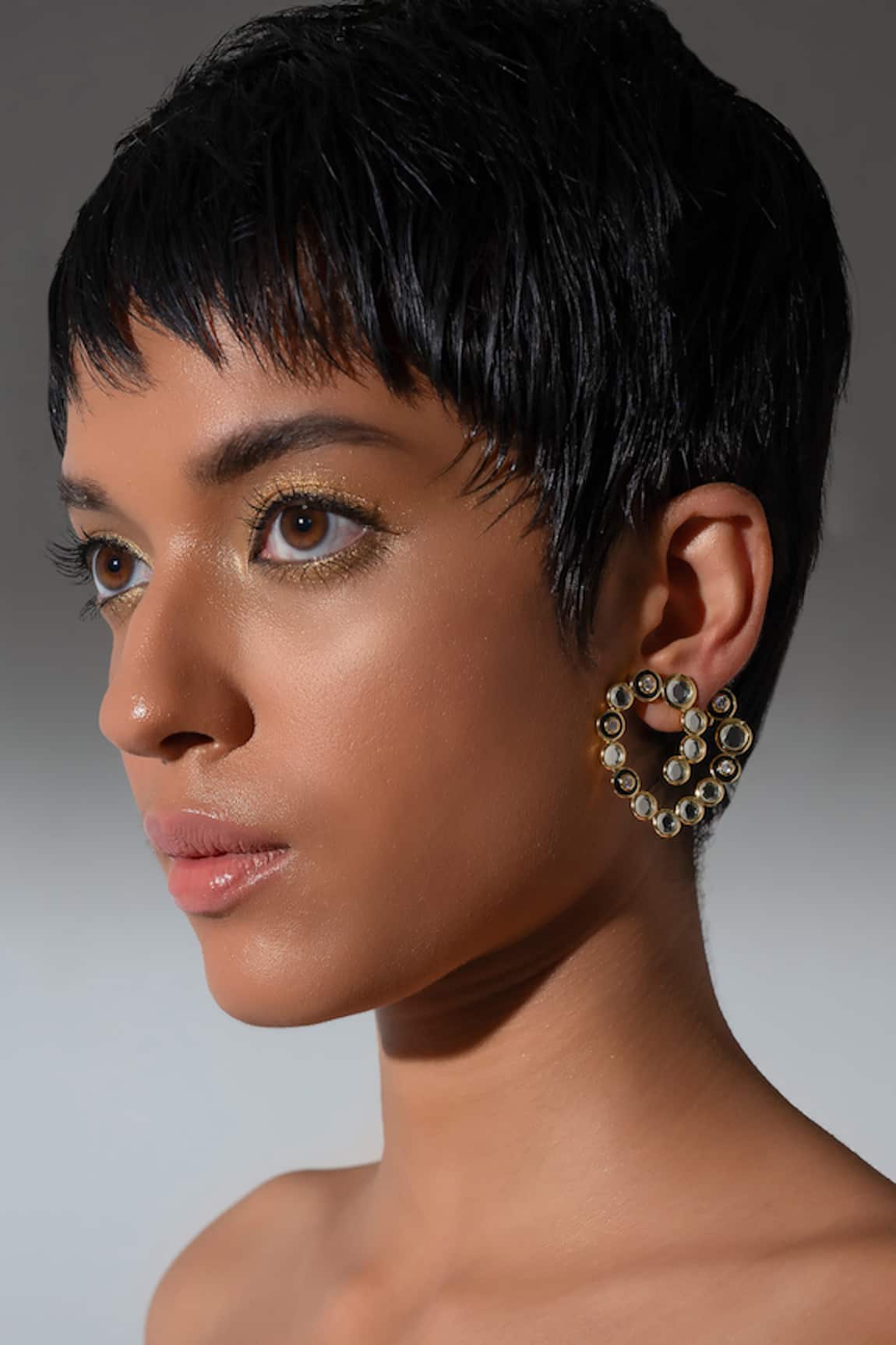 Isharya Savage Abstract Stud Earrings