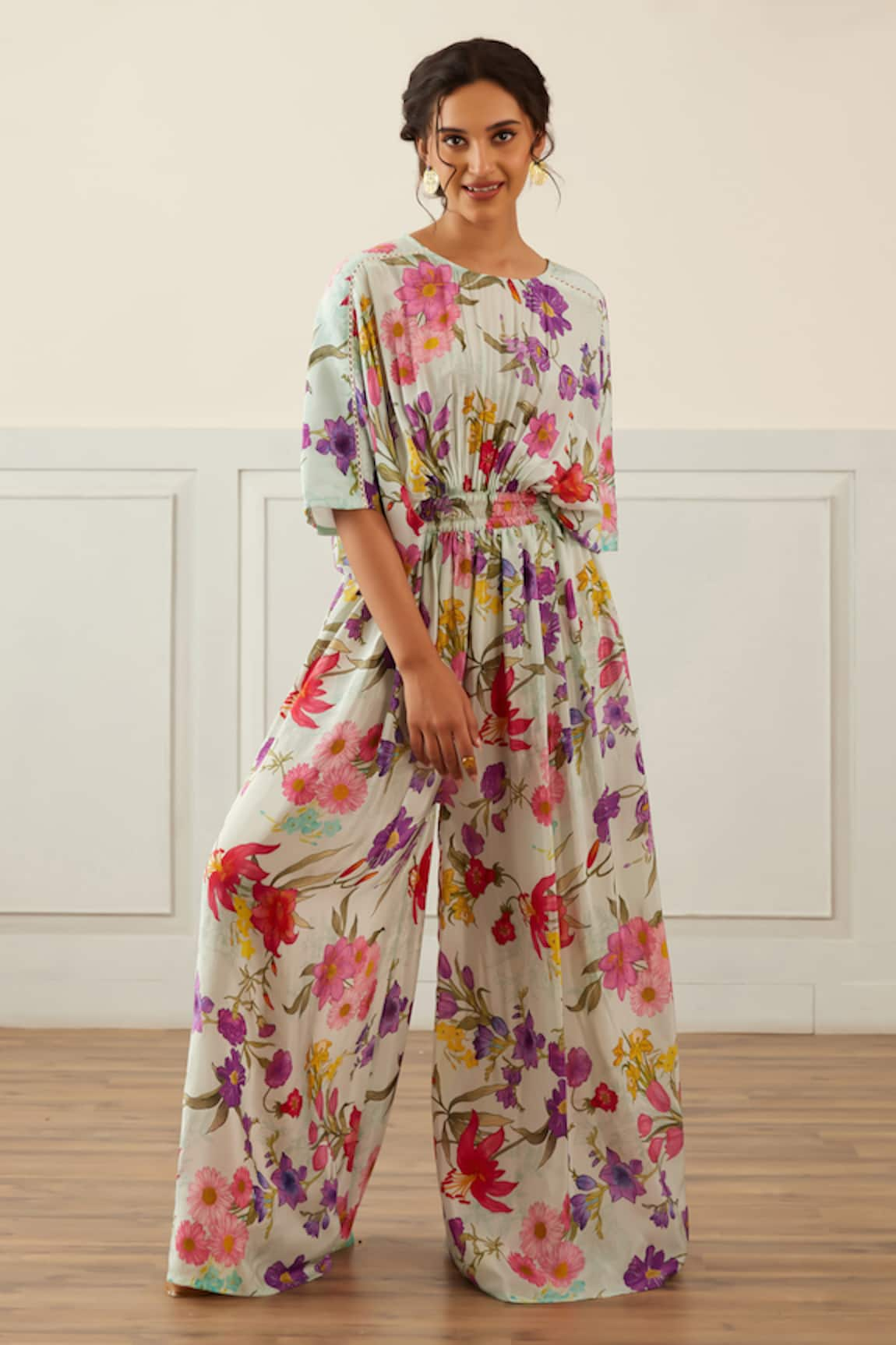 House of Pink Floral Print Jumpsuit