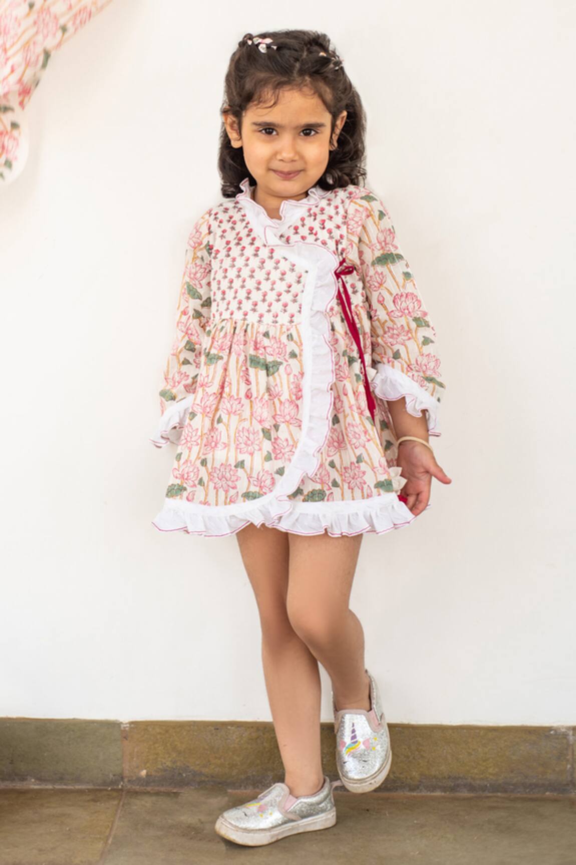 PlumCheeks Hand Block Print Dress