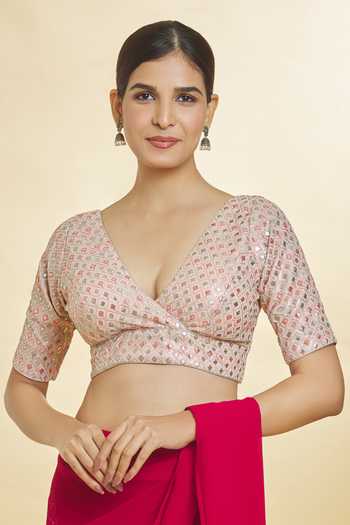 Samyukta Singhania Geometric Pattern Blouse 