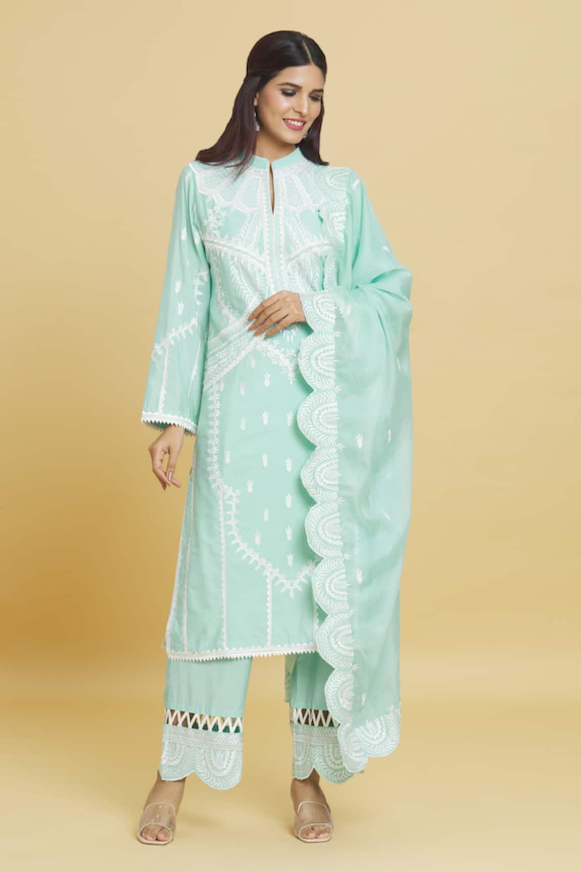 Aiman Paisley Embroidered Kurta Pant Set