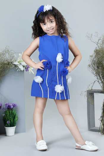 The Little Celebs Floral Applique Dress 
