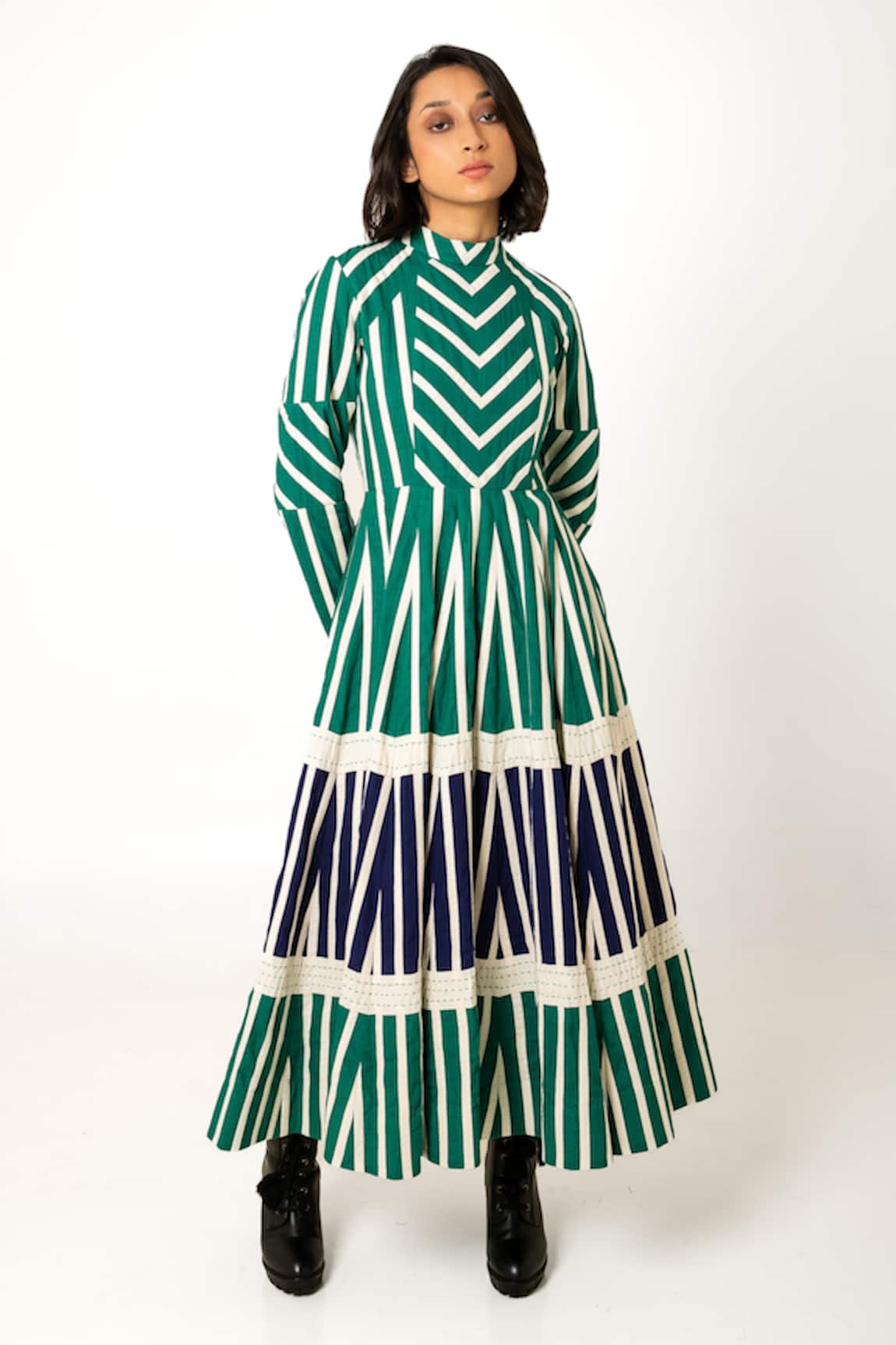 Ka-Sha Lina Applique Embroidered Dress