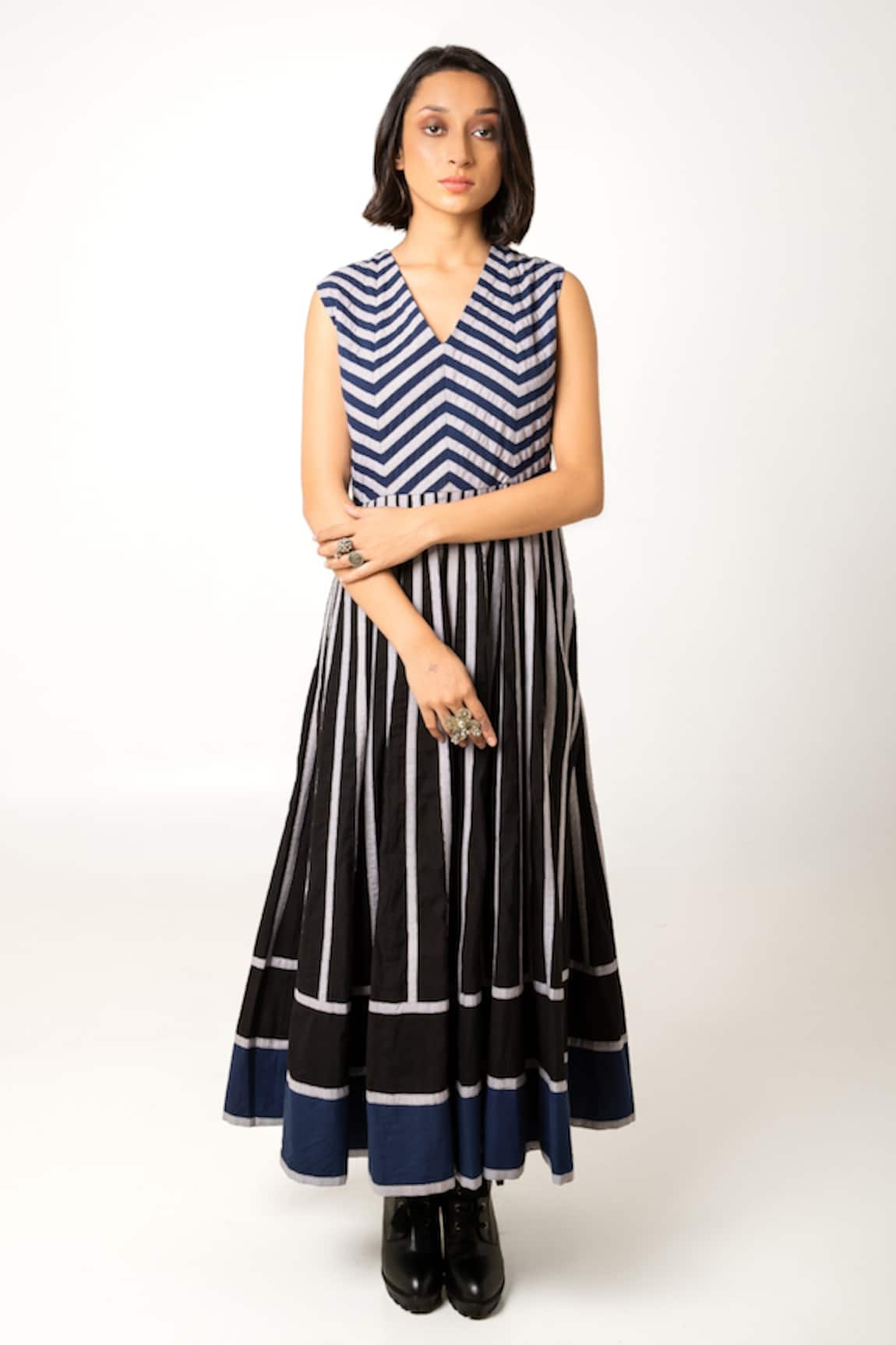 Ka-Sha Malati Applique Embroidered Dress