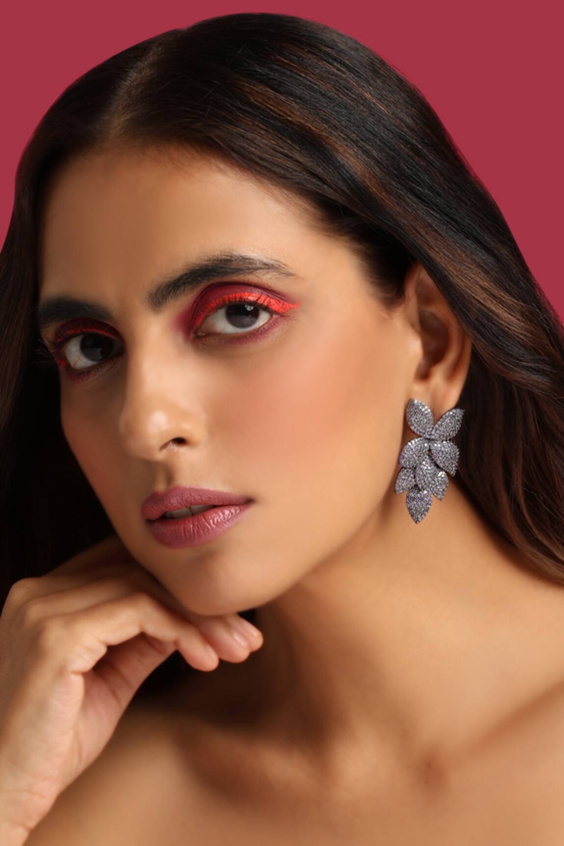 Swabhimann Jewellery Zirconia Embellished Dangler Earrings