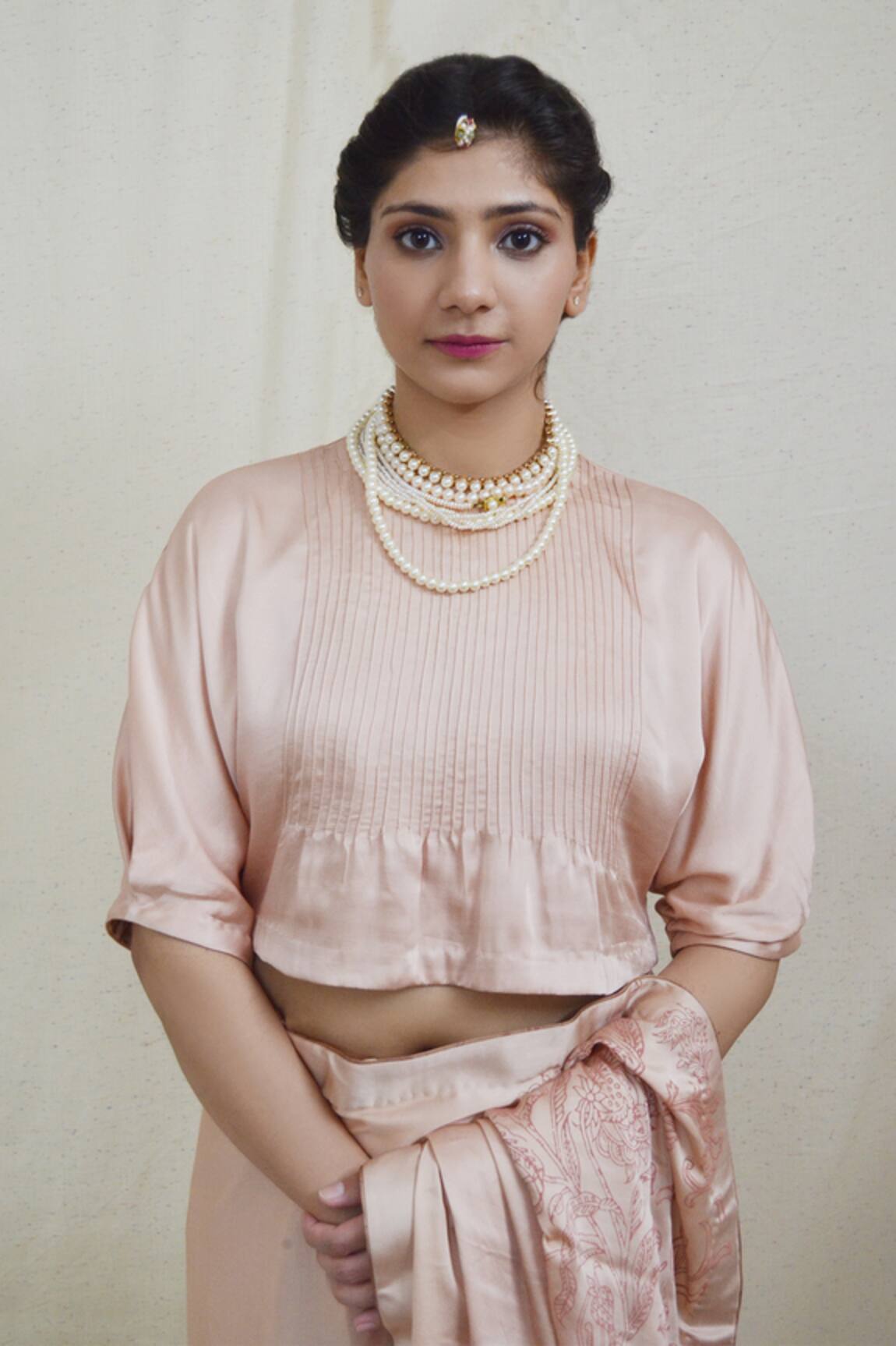 Ahmev Radiant Pintuck Blouse