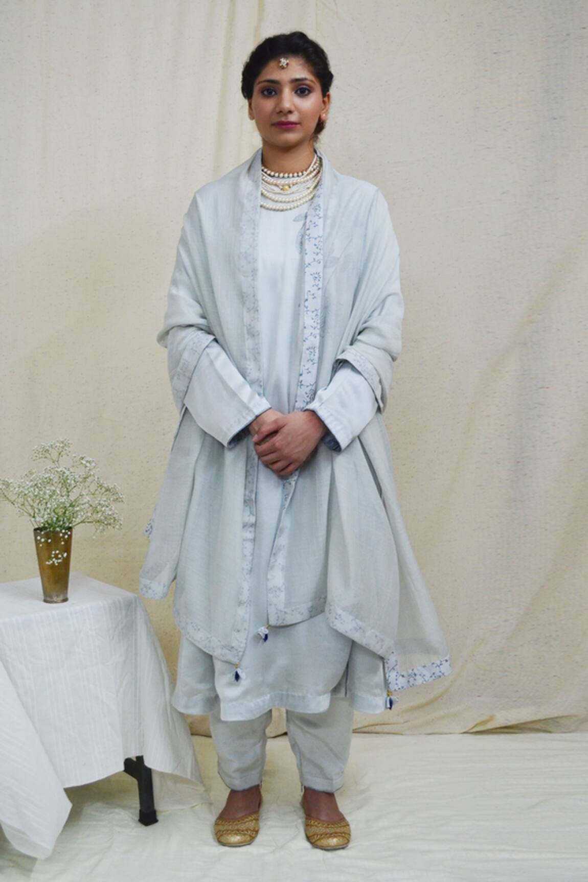 Ahmev Elegant A-Line Printed Kurta Set