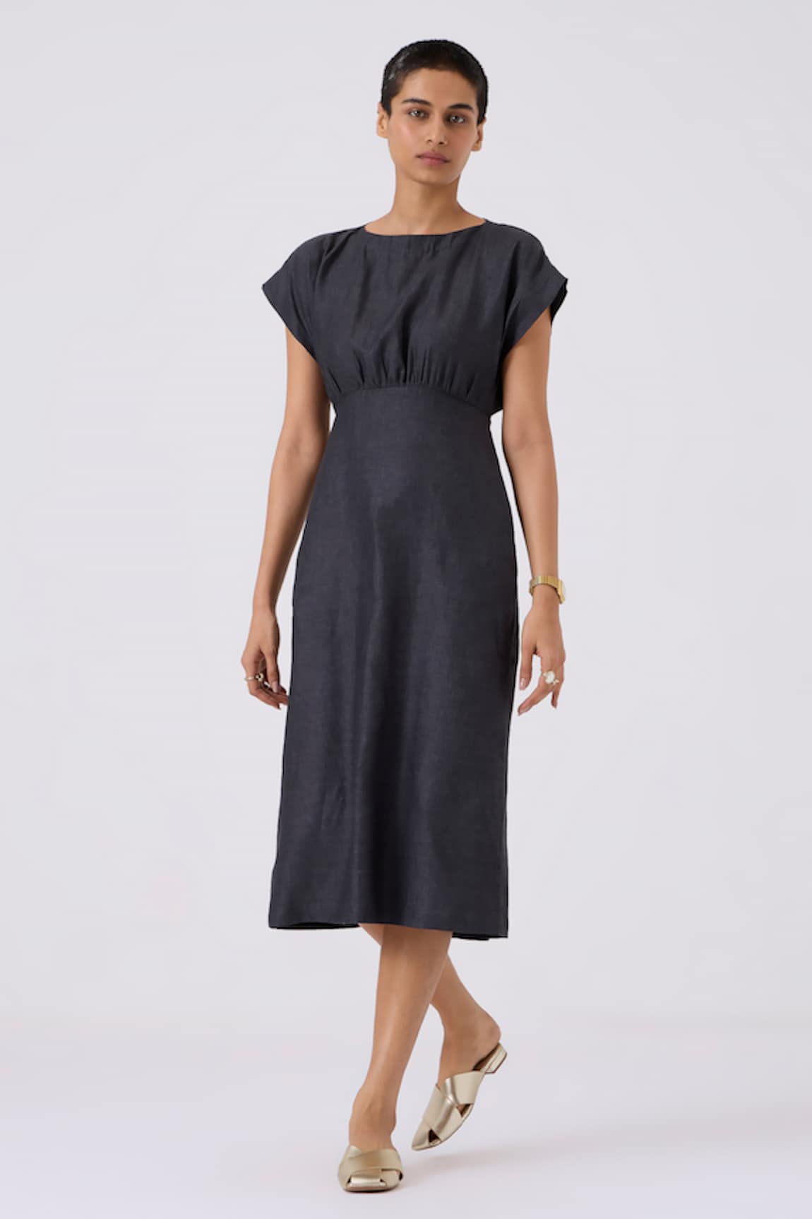 The Summer House Jo Linen Midi Dress