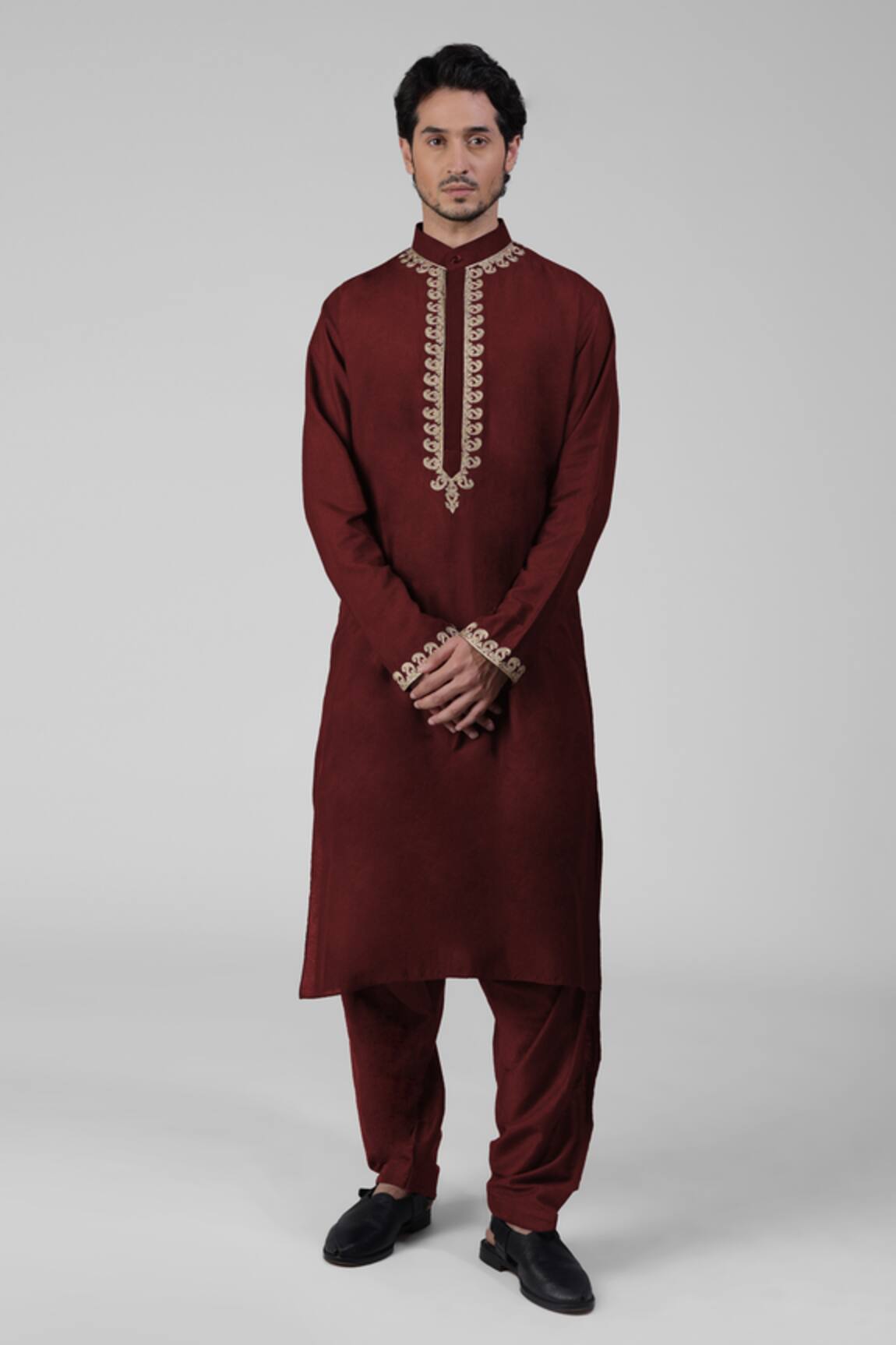 Talking Threads Silk Embroidered Kurta Salwar Set