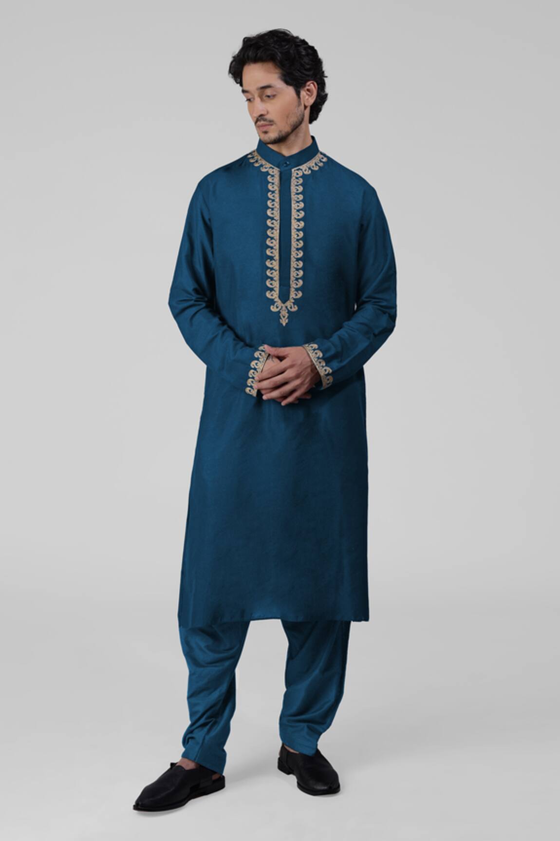 Talking Threads Silk Thread Work Kurta Salwar Set