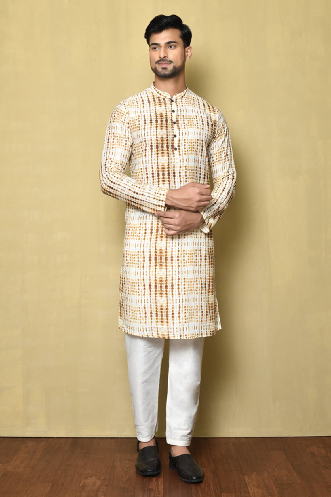 Arihant Rai Sinha Tie Dye Print Kurta With White Pant