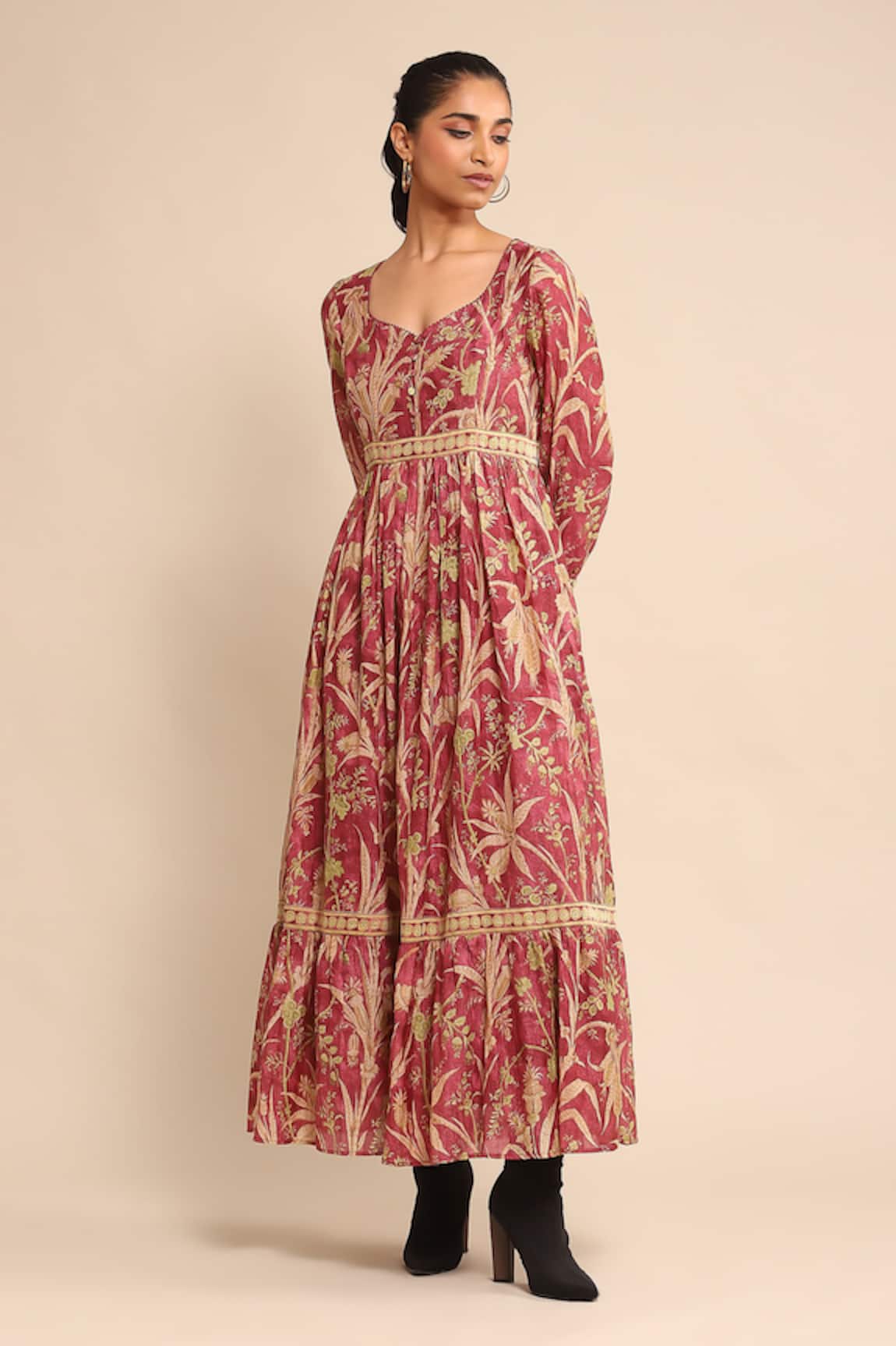 Ritu Kumar Botanic Print Flared Dress