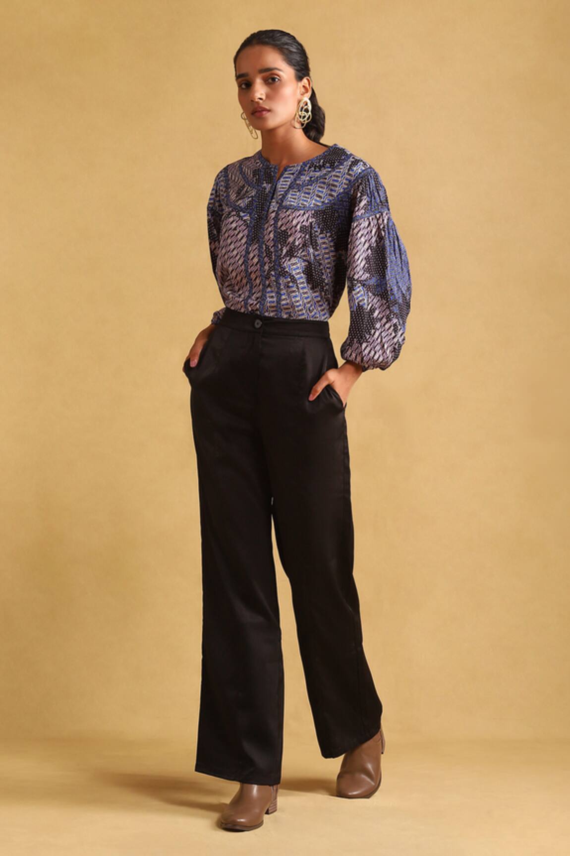 Ritu Kumar Plain Wide-Legged Trouser 