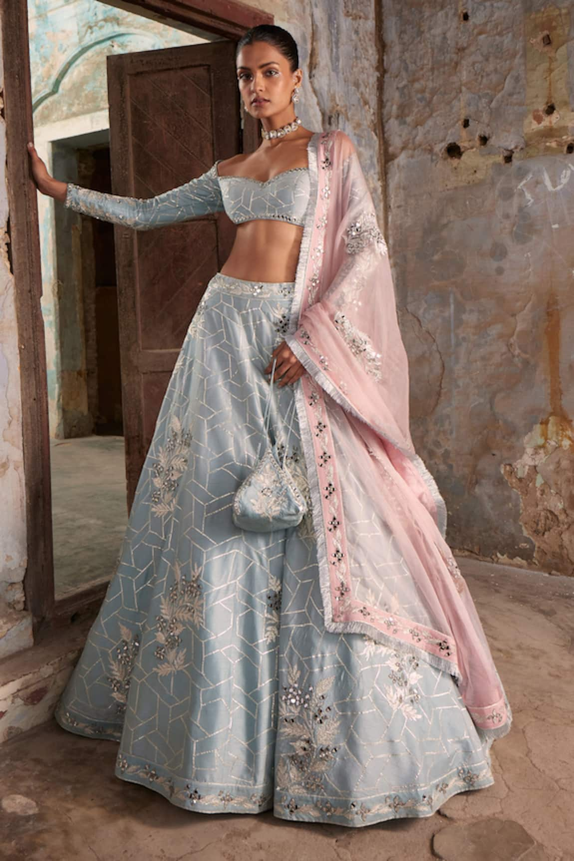 labelMayaa Heer Gota Work Lehenga Set