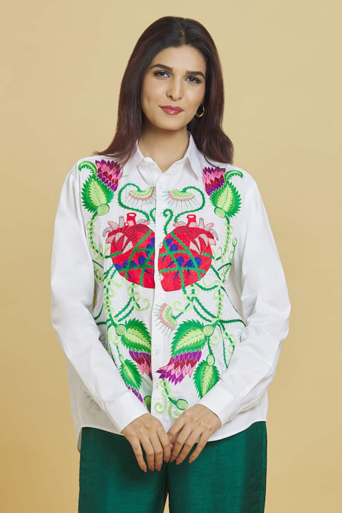 Aiman Remake Love Embroidered Shirt